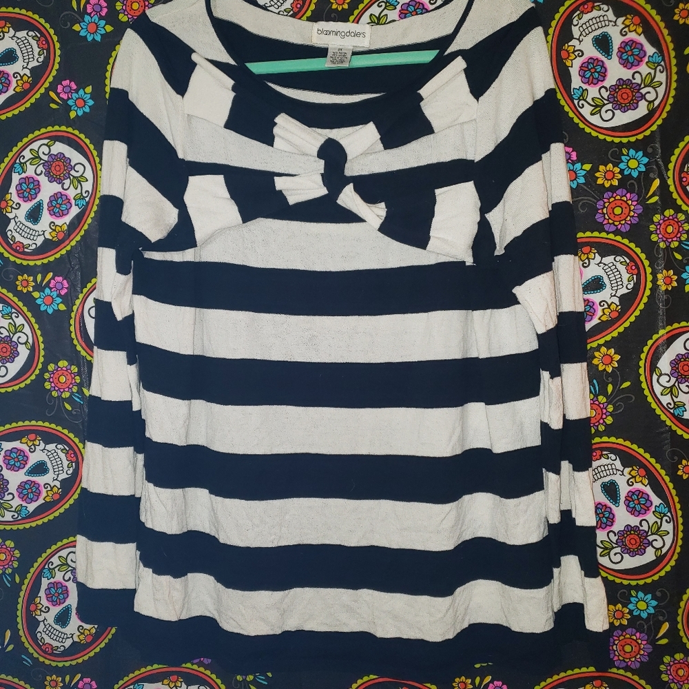 Bloomingdale's Striped Sweater 1X/2X